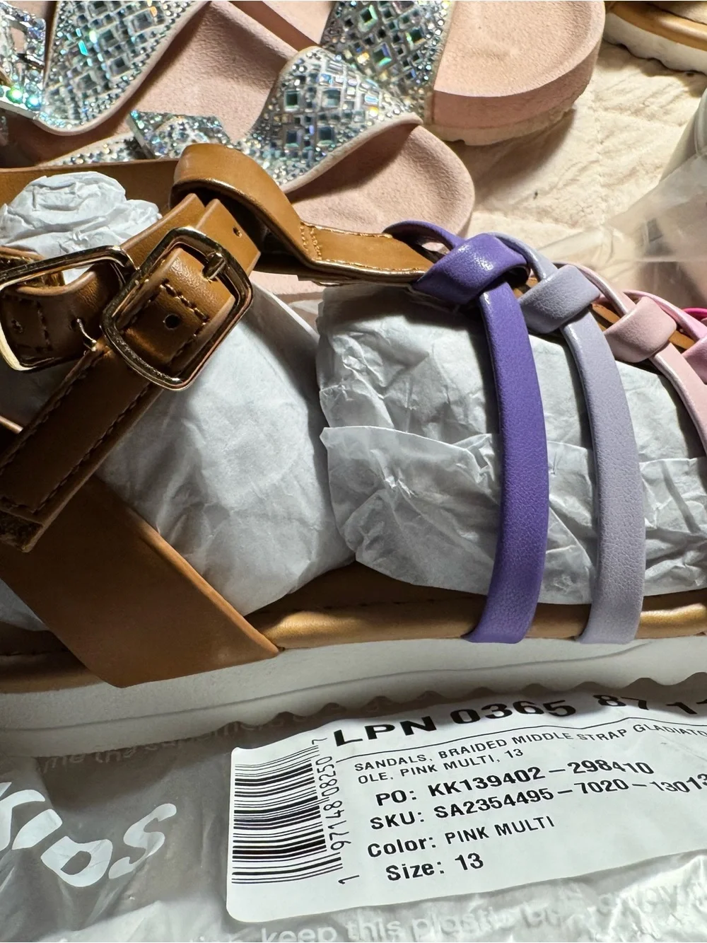 Set of 4 girls sandals some new and some barely worn